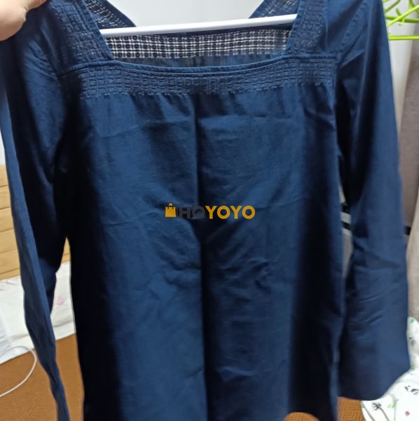 又买了一件蓝染长袖
